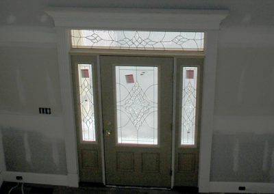 Front door, crown molding pediment