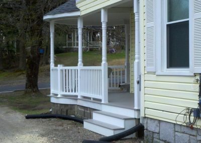 exterior stairs with composite treads and risiers