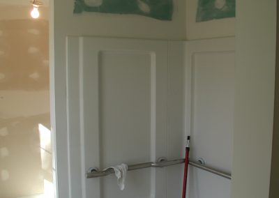 Accessible shower with grab bars
